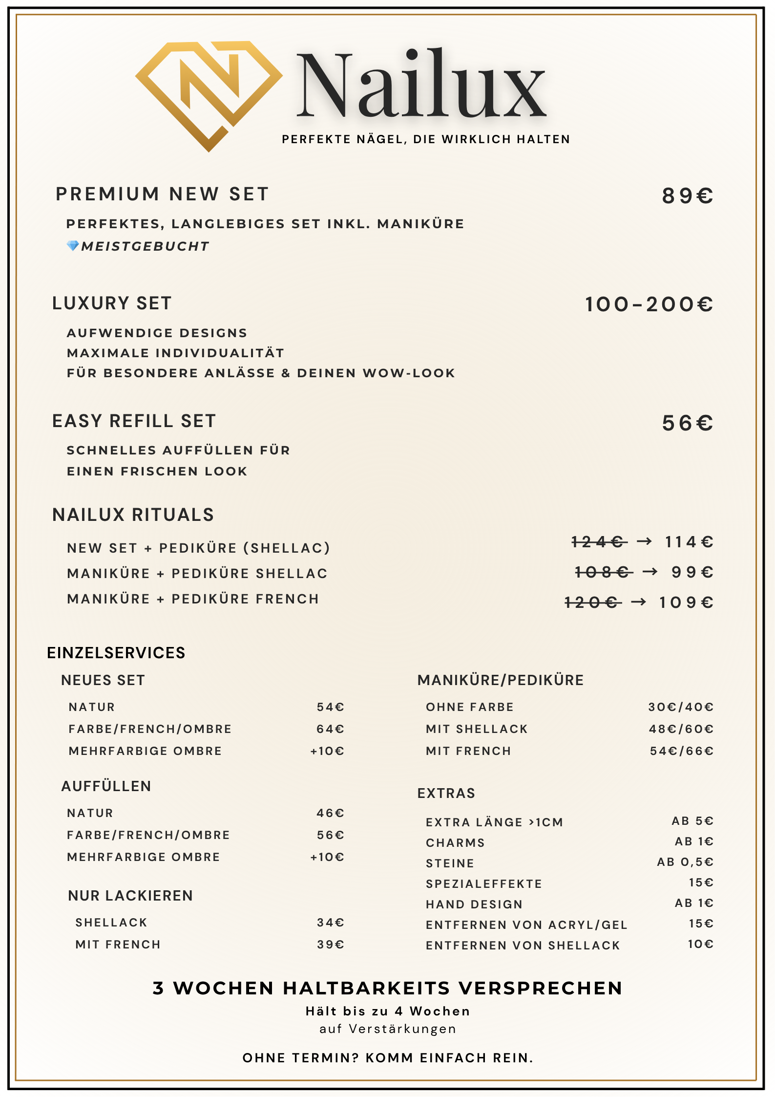 Nailux Preisliste